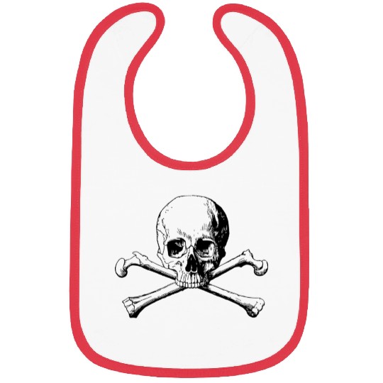 crossbones skull Bibs
