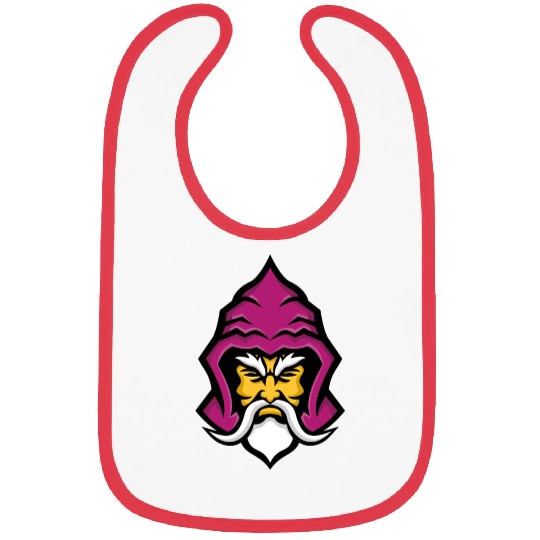 Wizard Head Front Mascot Bibs