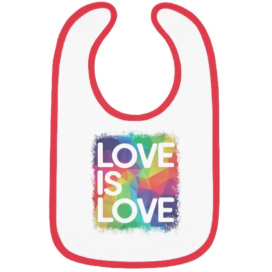 Love is Love Geometric LGBT Gay Pride Bibs
