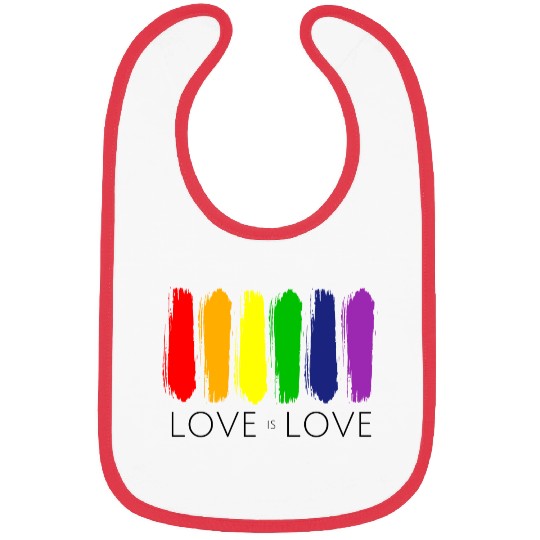 Love is Love Painting Rainbow LGBT Gay Pride Bibs