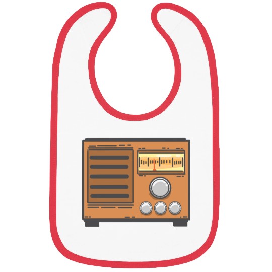 radio retro vintage sound gift present Bibs