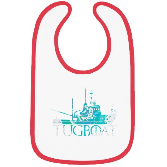 Funny Tugboat - Ship Vessel Floating - Sailing Bibs