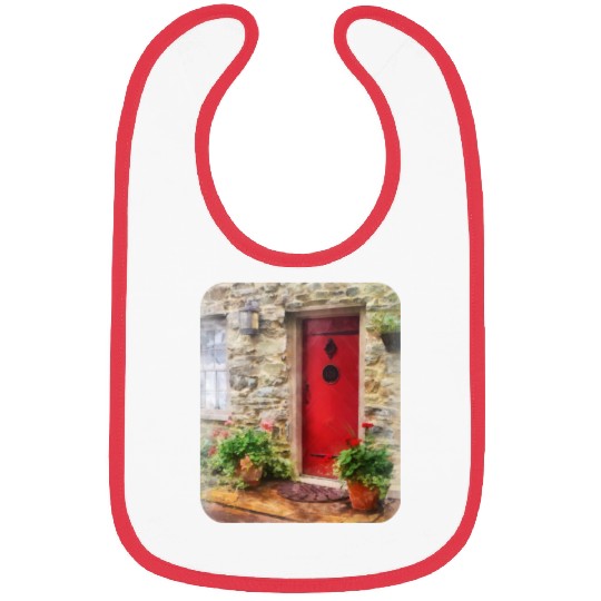 Geraniums by Red Door Bibs