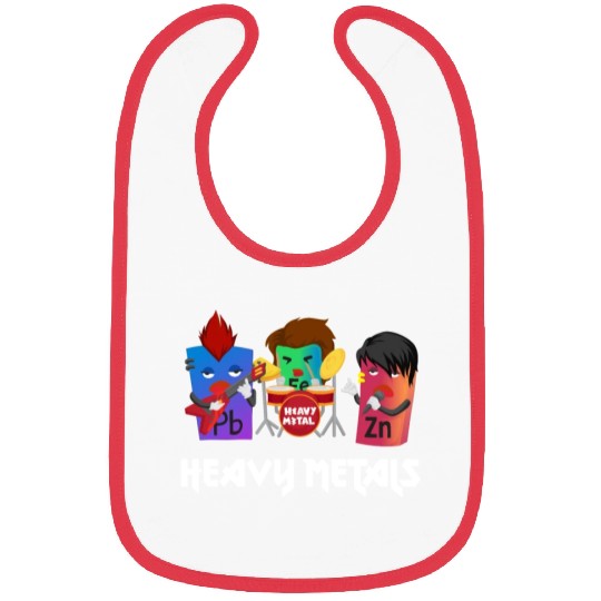 Funny Heavy Metals Chemistry Elements Rock Band Bibs
