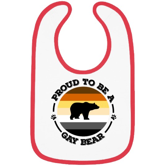 Proud to be a gay bear LGBT Gay Pride Community Bibs