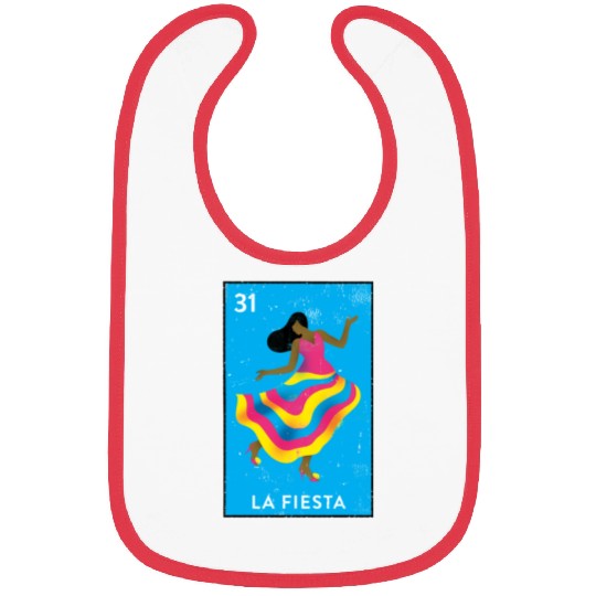 La Fiesta Mexican Loteria Bingo Card Bibs