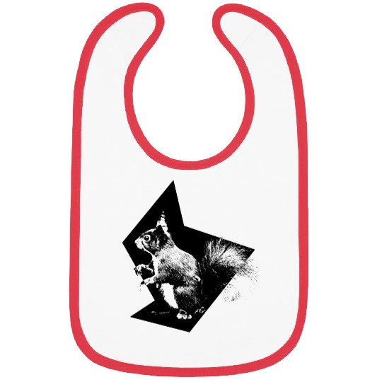 Squirrel-CutOut | black | Bibs