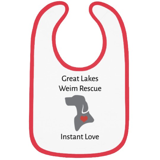 great lakes weim rescue instant love dog Bibs