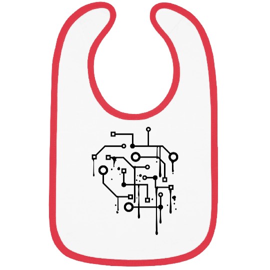 square frame shield circuit wire data microchip ci Bibs