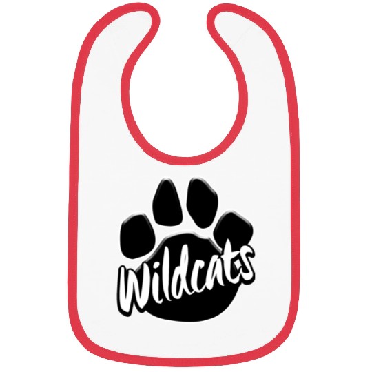Wildcats Paw Print Mascot School Pride Bibs