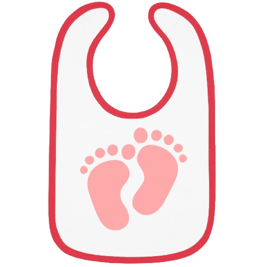 Baby Feet Pastel Pink Pregnancy Maternity Bibs