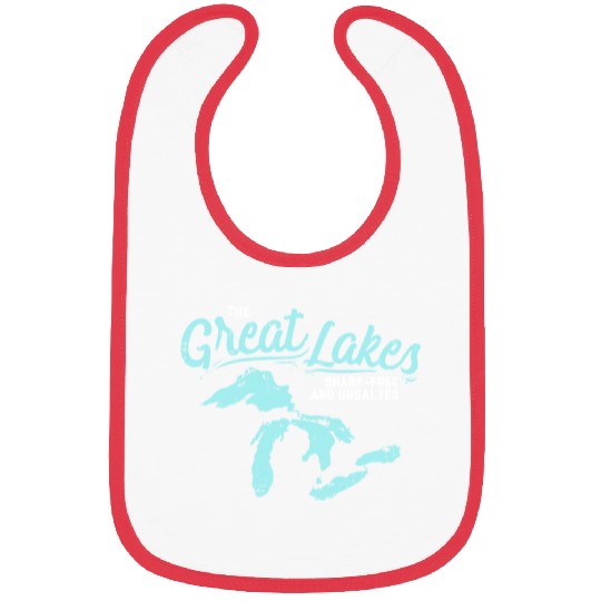 Lake The Great Lakes Silhouette USA Border Gift Bibs