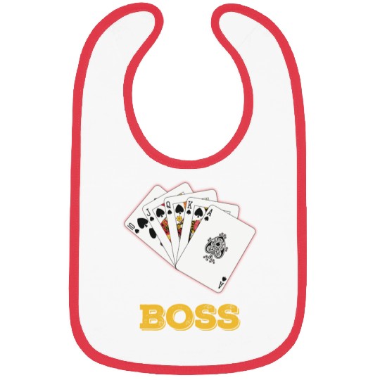 Boss Jack Queen King Ace Funny Gift Bibs
