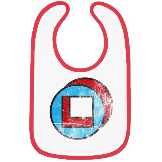 Square in Circle Bibs