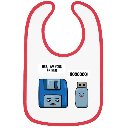 Floppy Disc USB Data Nerd Computer Science Gift Bibs