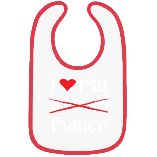 I Heart My Fiance funny lover Valentine's Day Gift Bibs
