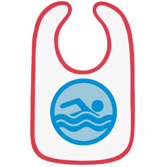 round circle swim love symbol holiday sea vacation Bibs