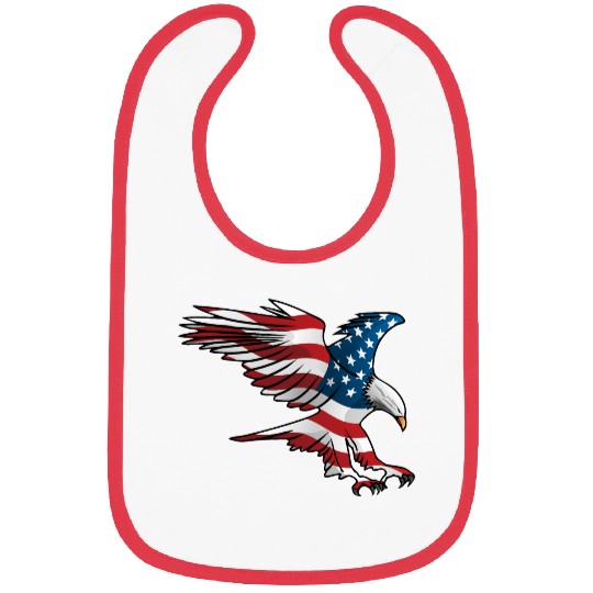 Patriotic American Eagle Bibs