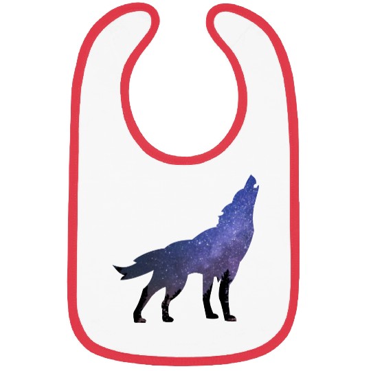 Wolf wolves galaxy howl Bibs