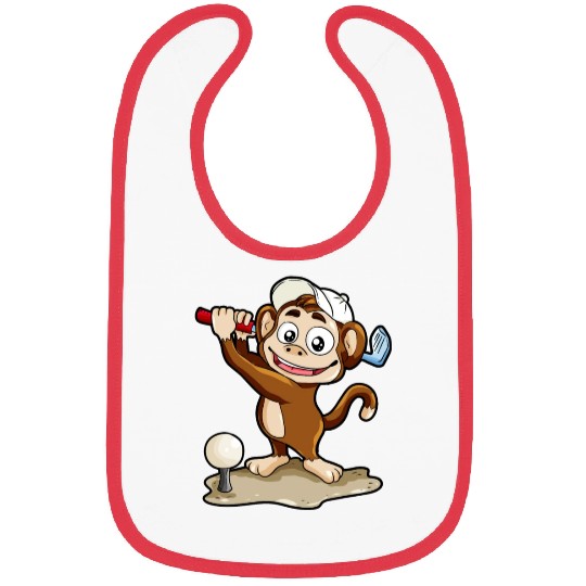 Monkey Playing Golf Minigolf par stroke Bibs hole