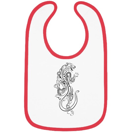 Classic White Tribal Panther Bibs