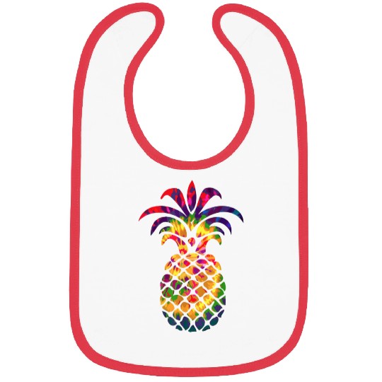 Colorful Beautiful Pineapple Hippie Color Funny Bibs