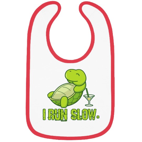 I'm slowly running turtle gift Bibs
