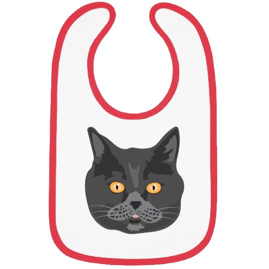 Cat British Shorthair Cat Face - Gift Idea Bibs