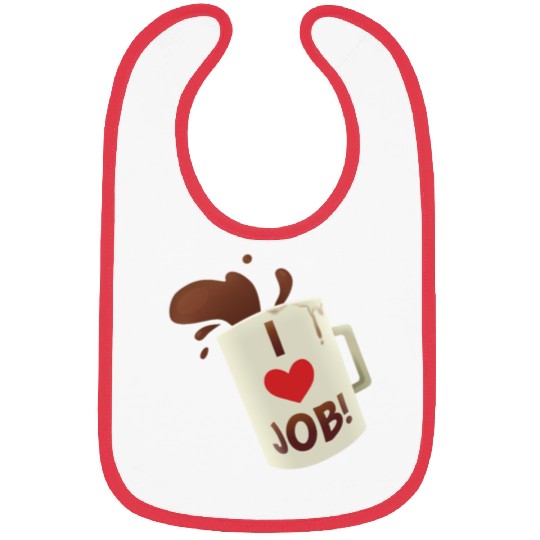 i heart job coffee mug job simulator i love job Bibs