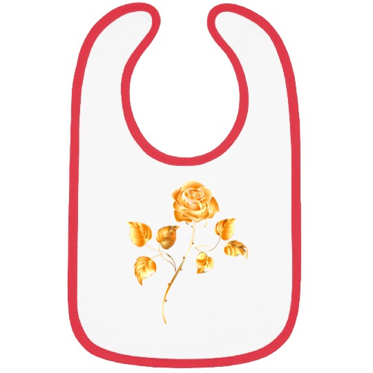 Golden rose gold flower jewelry vip vector image Bibs