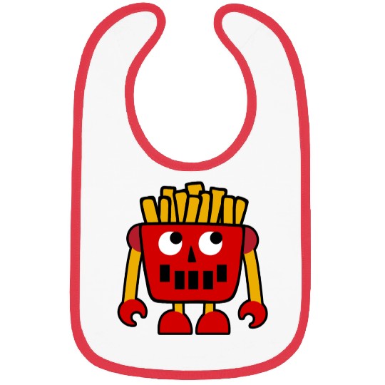 Burger Pizza French Fries Donut Robot Bibs