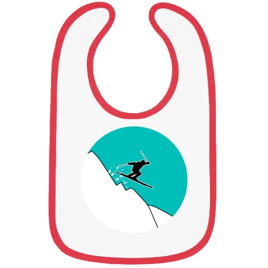 Skiing mountains - gift Bibs