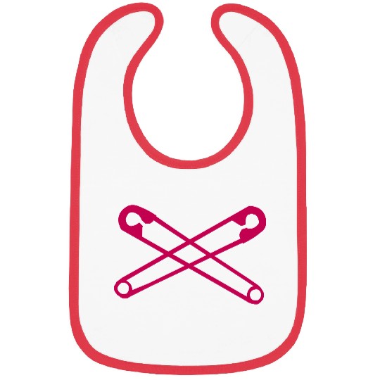 Crossed Safety Pins Punk Bibs