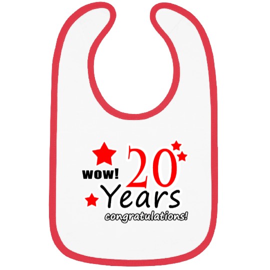 20 years anniversary Bibs