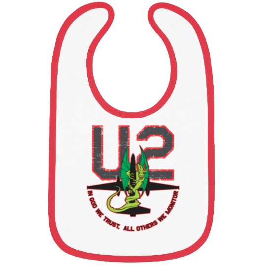 U-2 In God We Trust, All Others We Monitor Bibs