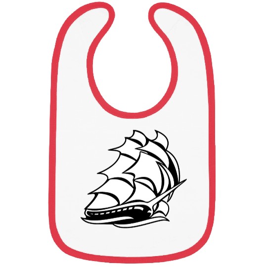 Old Tall Sailing Ship Bibs
