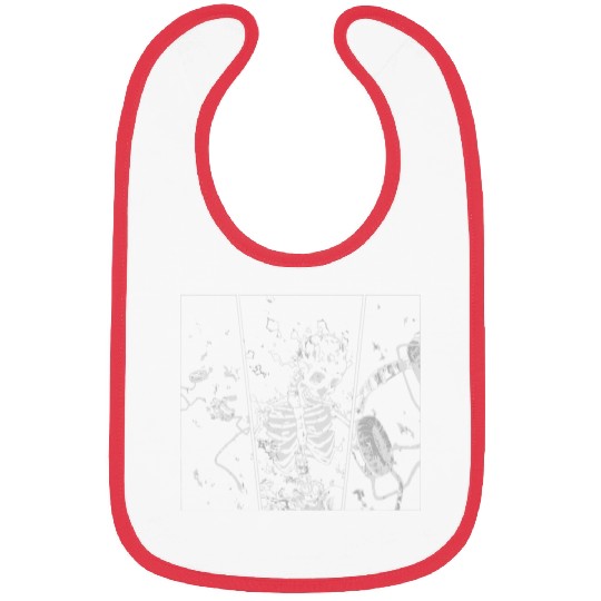 Heavy Metal Skelly (White) Bibs