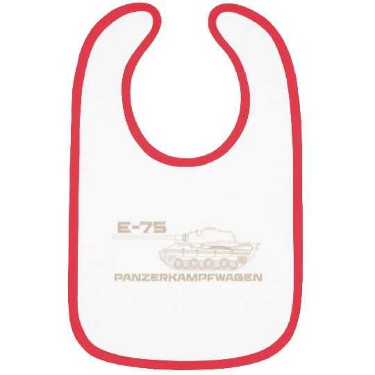 Tank German E-75 Panzer Combat Army WW2 Bibs