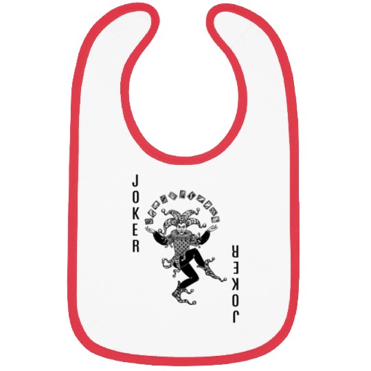 Black and White Joker Classic Card Deck Casino Bibs