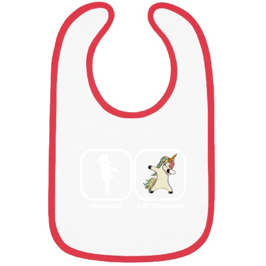Teacher Art Teacher Unicorn Bibs