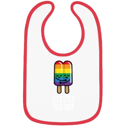 Let's stick together funny gay couple popsicle Bibs