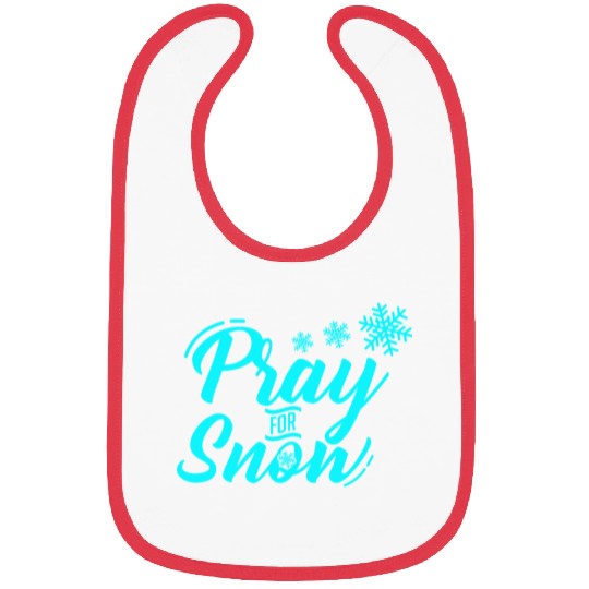 Pray for Snow Snow White Christmas Praying Bibs