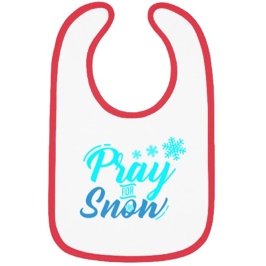 Pray for Snow Snow White Christmas Praying Bibs