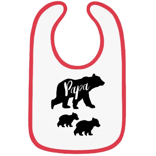 Papa Bear Bibs with Two Cubs