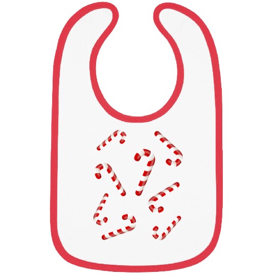 Candy Canes Bibs