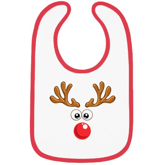 Christmas Rudolph reindeer winter nature gift Bibs