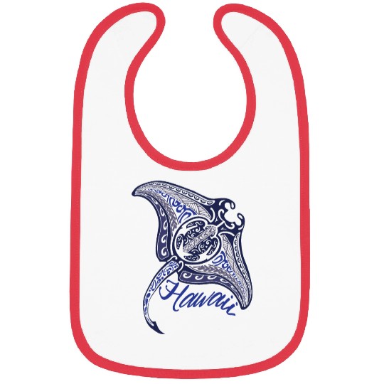 Vintage Hawaiian Tribal Manta Ray Bibs