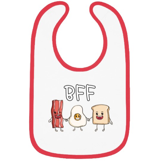 Fried egg bacon and toast best friends forever Bibs