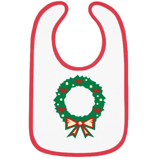 christmas wreath Bibs