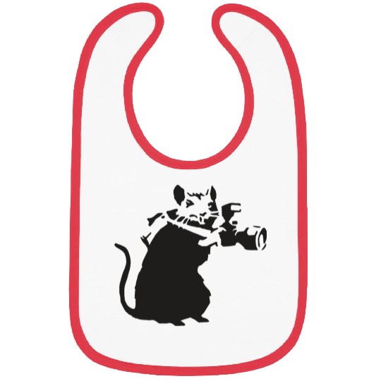 Rat with camera - Banksy Graffiti Bibs